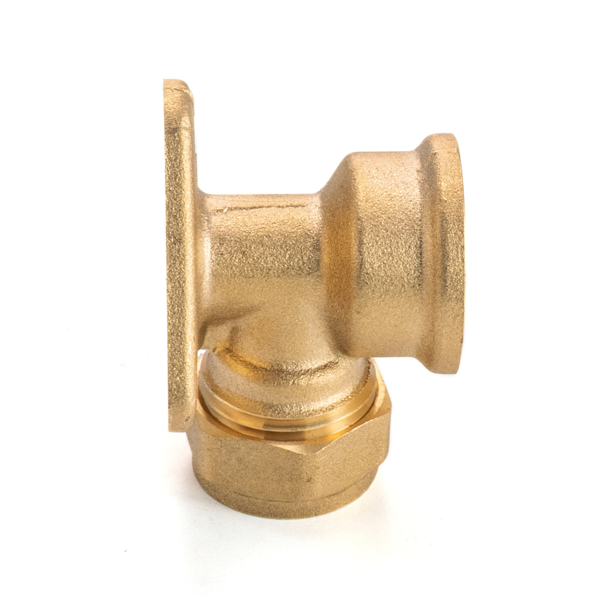 15mm Brass Wall Flange Kit with Lever Tap Hose Barb and Lever Lock