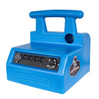 Blue device with a handle labeled 'Fish Armor' on a white background