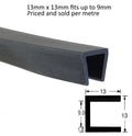 TSEC668 Black Solid EPDM Edge Trim – Flexible Rubber Edging Strip (Up to 9mm Panel Fit)