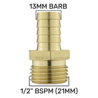 IBC 2” S60X6 Cap with 13mm Brass Barb