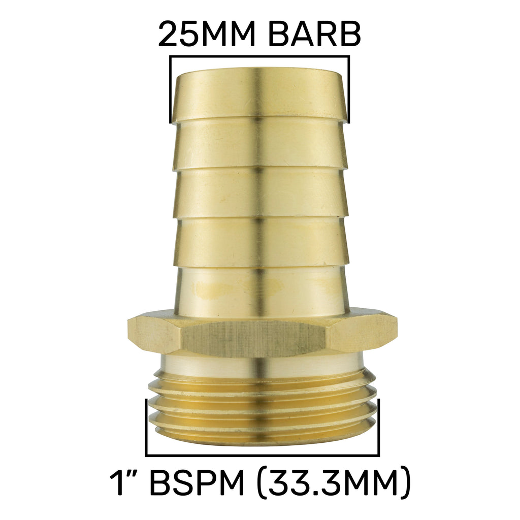 IBC 2” S60X6 Cap with 25mm Brass Barb