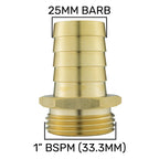 IBC 2” S60X6 Cap with 25mm Brass Barb