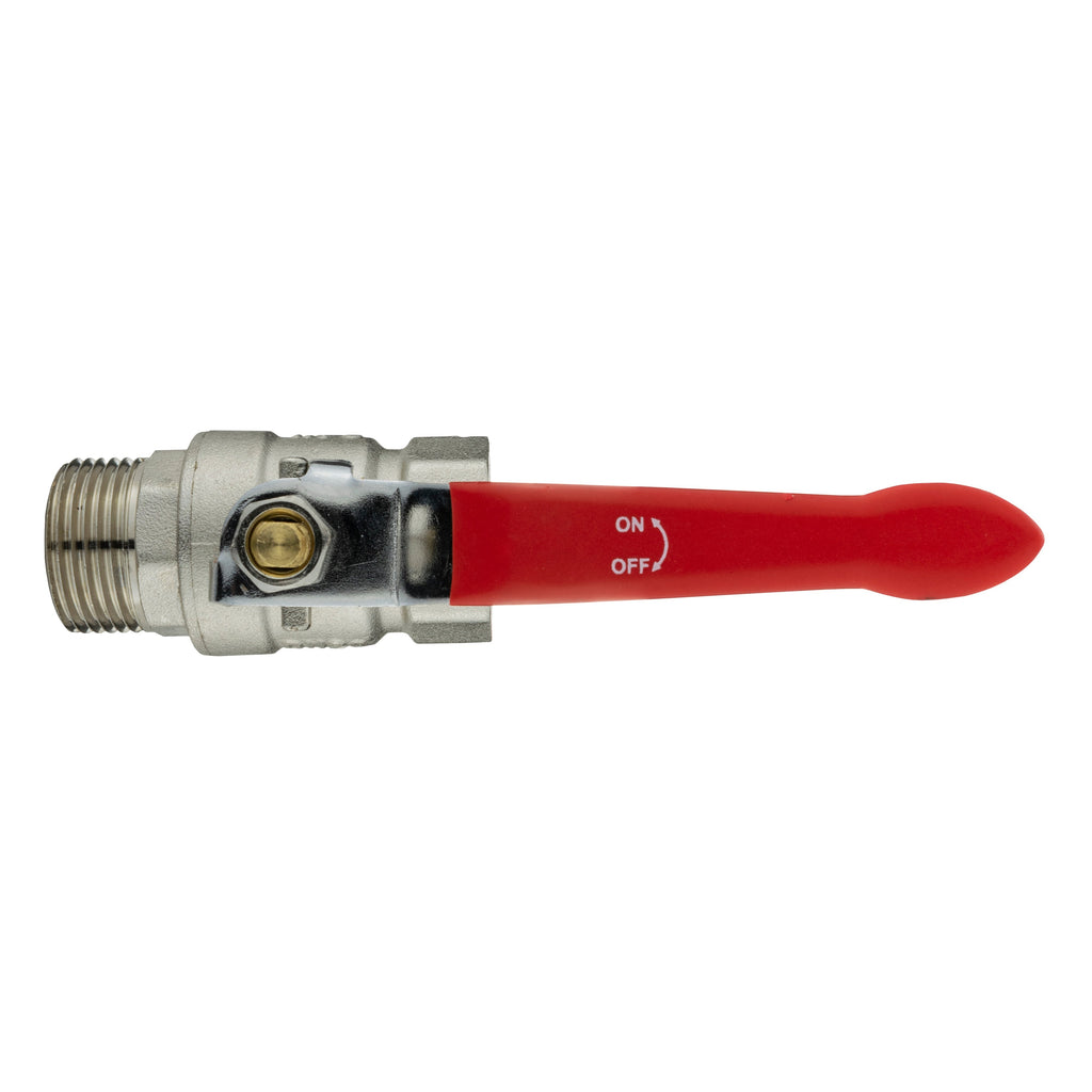 Brass Nickel-Plated Lever Valve 3/4" BSPM-F