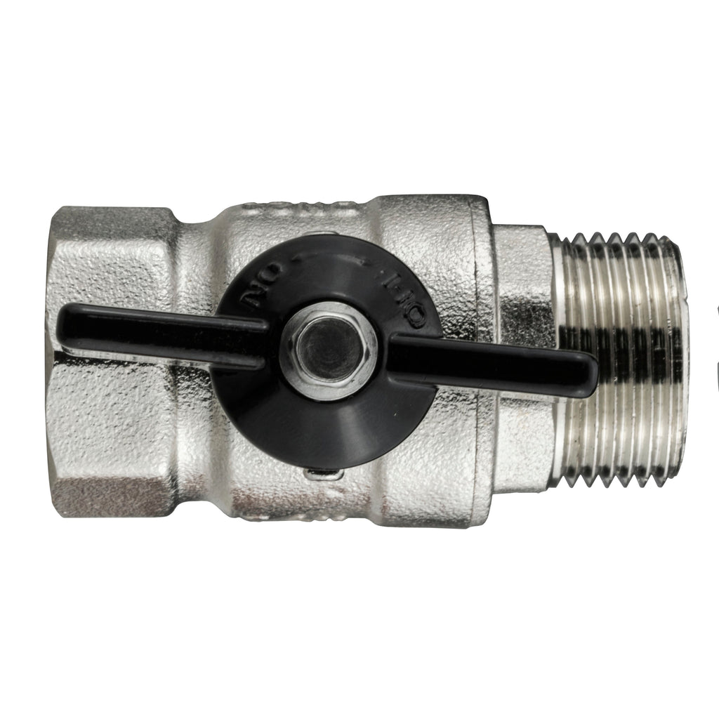 Brass Nickel-Plated Butterfly Valve 1/2" BSPM-F