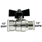 15mm Brass Wall Flange Kit with 1/2" BSP Bib Valve
