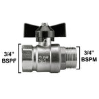 Wall Flange Kit 32mm MDPE + Bib Valve + Click Lock Male WL