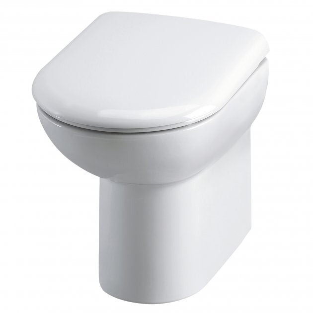 Clinton Comfort Height Back to Wall Toilet With Seat - White