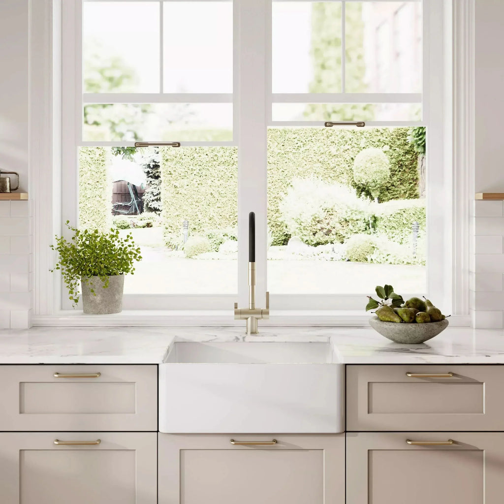 Inspire Single Bowl Butler Sink With Offset Waste