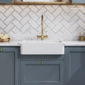Inspire Single Bowl Overmount Butler Sink - White