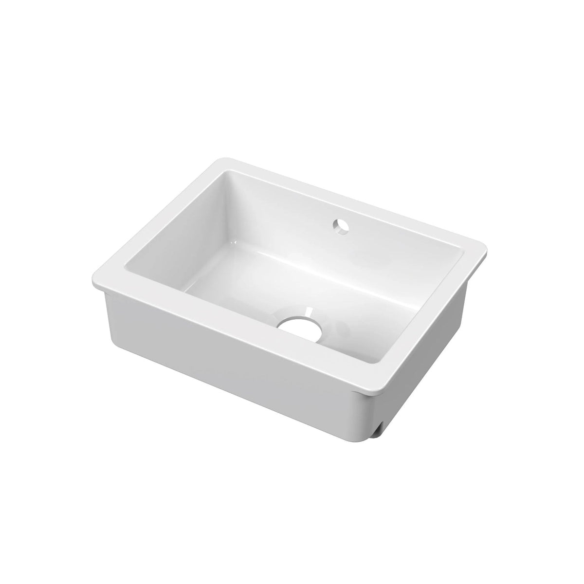 Inspire Single Bowl Overmount Butler Sink - White