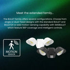 RAB BULLET12B Field Adjustable Flood Light 1324 Lumens 12W Selectable CCT 120-277V Black