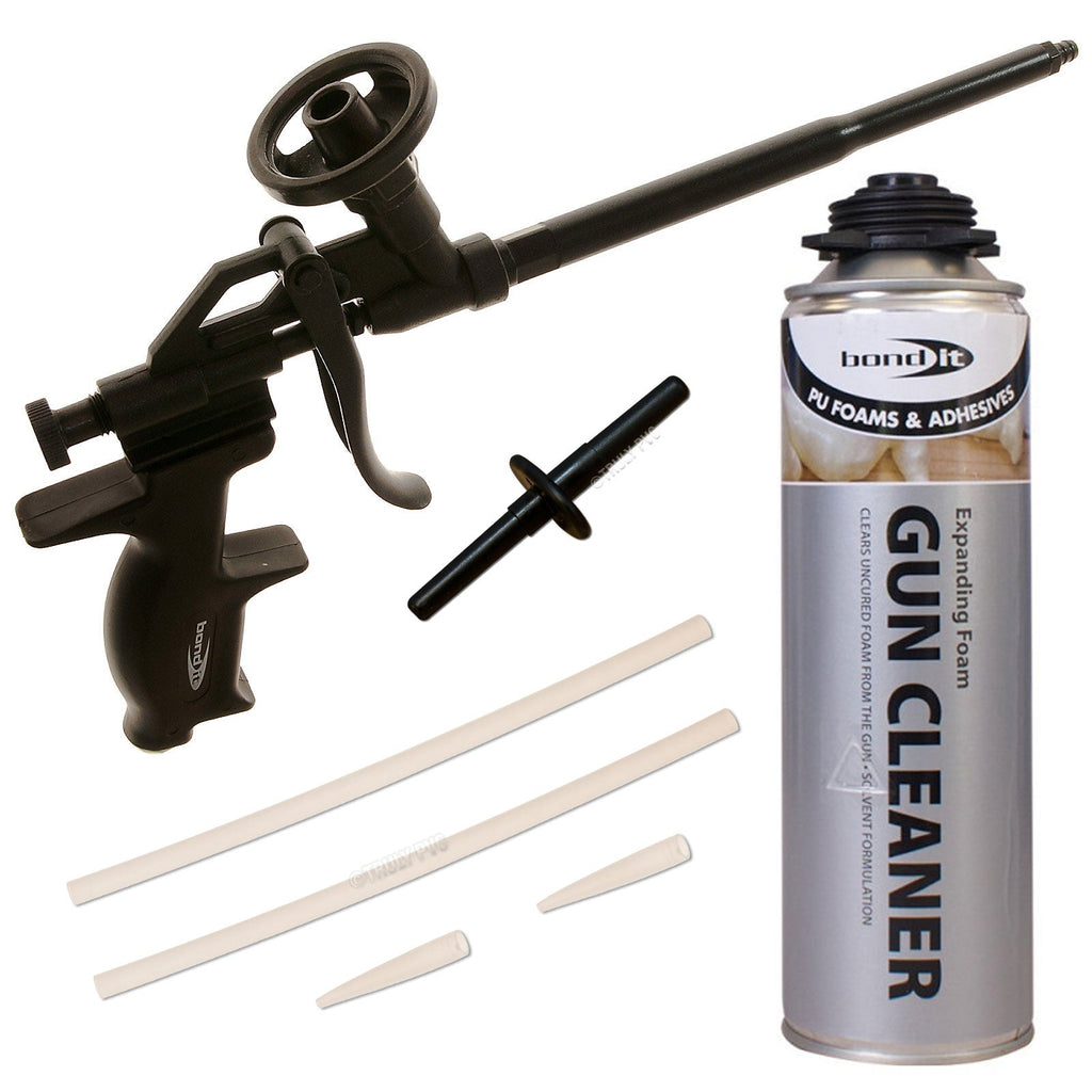 Heavy Duty Teflon PU Foam Gun + Cleaner