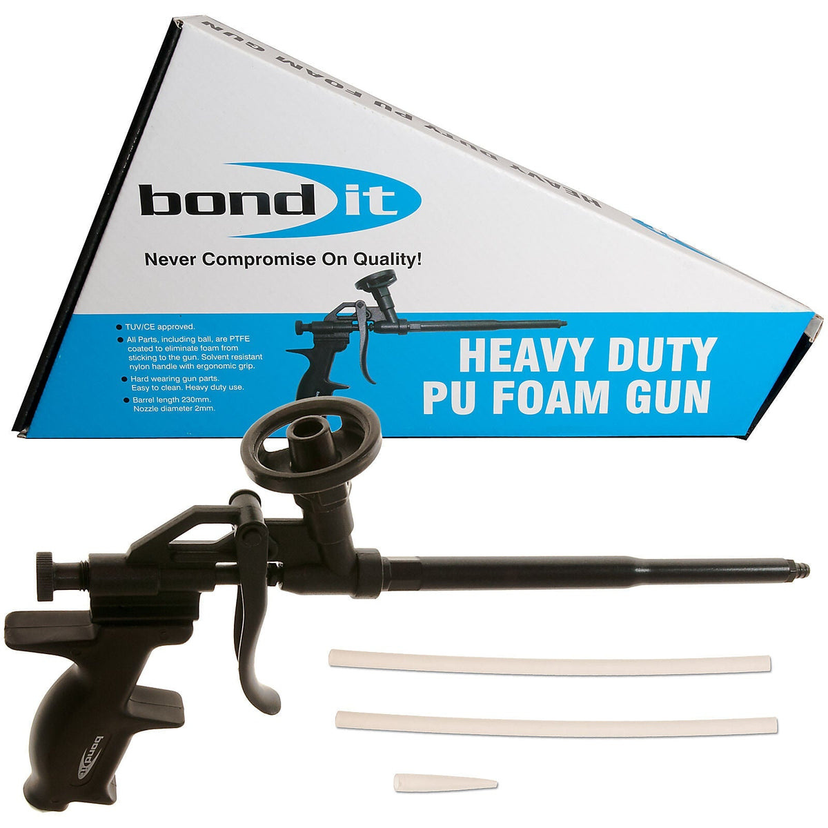 Heavy Duty Teflon PU Foam Gun + Cleaner