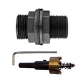 Tank Connector with Washer 1" BSPM and Drill Bit