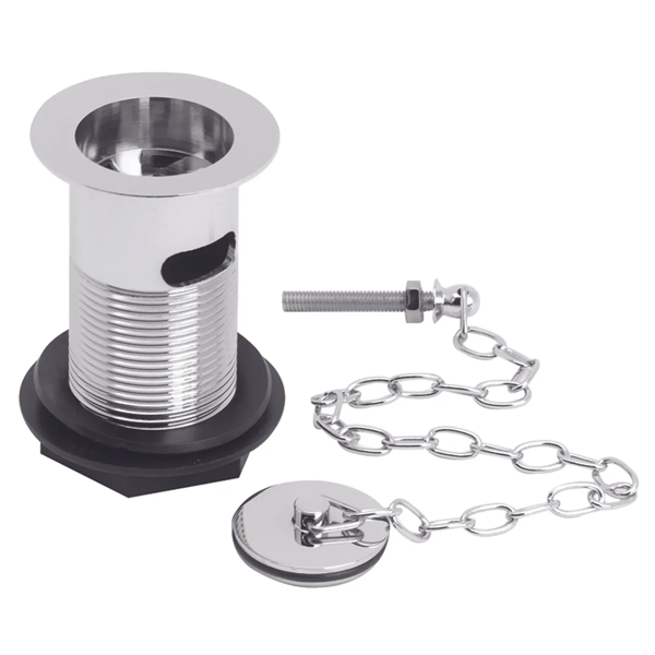 Basin Waste w/ Brass Plug & Link Chain