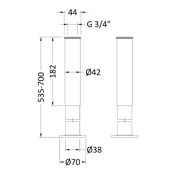 Bath Legs with Adjustable Shrouds