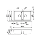 Best 450 Elleci 2 Bowl Granite Kitchen Sink - All Colours