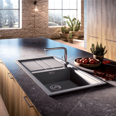 Best 480 Elleci 1 Bowl Granite Kitchen Sink - All Colours