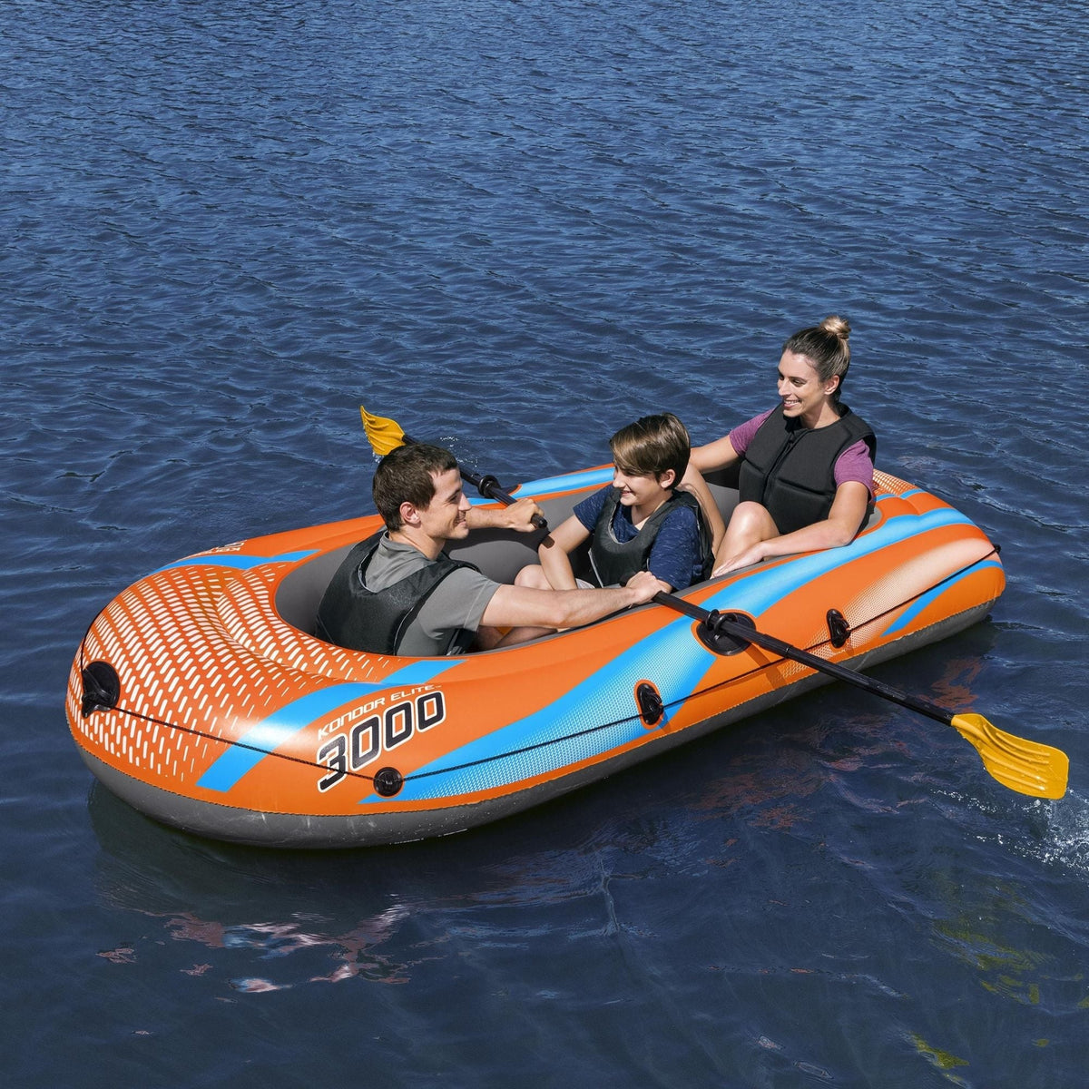 3 Person Inflatable Boat Set Kondor Elite 3000