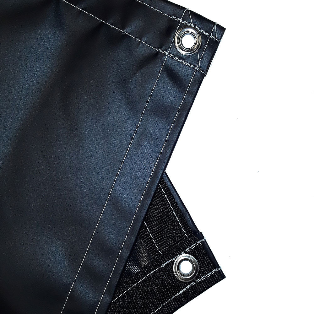 22 oz AtlasShield® Pro Super Heavy Duty Black PVC Coated Vinyl Fire Retardant Tarps