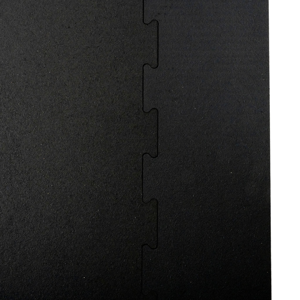 Interlocking 6' × 4' Rubber Gym Mat 3/4" Thick