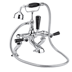 Black Deck Mounted Shower Mixer