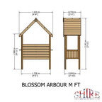 Blossom Arbour - 4ft x 2ft (Pressure Treated)