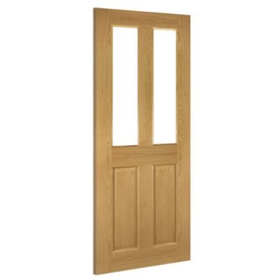 Bury Oak Prefinished Glazed Internal Fire Door FD30 - All Sizes