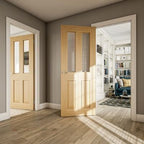 Bury Oak Prefinished Glazed Internal Fire Door FD30 - All Sizes