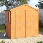 Bute Shiplap 4ft x 6ft Double Door Apex Shed w/ Window