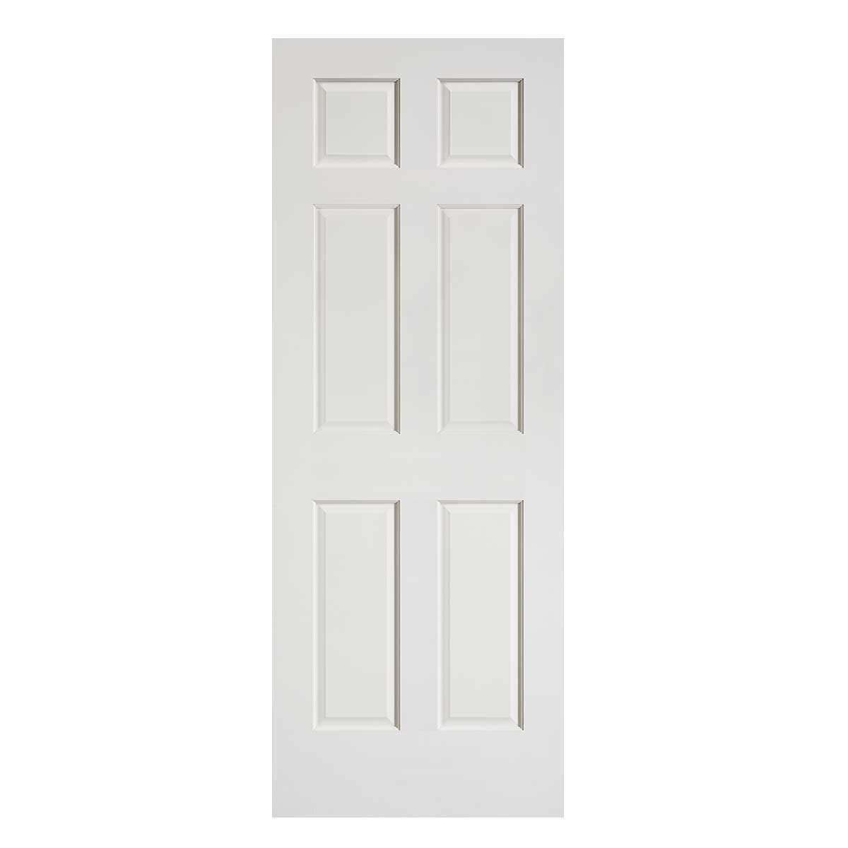 6 Panel Primed MDF Interior Door Slab with Raised Panel Ovolo Sticking
