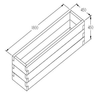 Forest Caledonian Trough Raised Bed