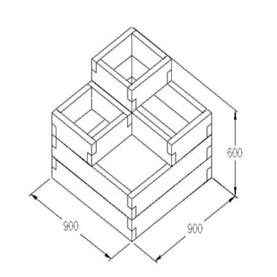 Forest Caledonian Tiered Raised Bed