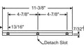 S1136 - CASEMENT TRACK FOR WINDOW 11-3/8IN LENGTH CWT 13 With Detach Slot