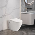 Zenith Built-In Bidet Back To Wall Toilet With Soft Close Seat - White