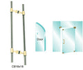 CRL 27" Overall Length Glass Mounted Ladder Style Pull Handle with Acrylic Full Inserts