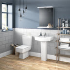 Flow Close Coupled Toilet with Cistern & Seat - White