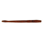 Zoom 7" Magnum Trick Worm fishing lure in brown with red flecks, designed for realistic movement and effective attraction in fishing tackle setups.