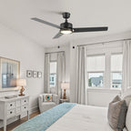 VINK 52 inch 3-Blade Ceiling Fan with LED Light & Pull Chain