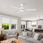 VINK 52 inch 3-Blade No Light Ceiling Fan with Pull Chain