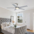 VINK 52 inch 5-Blade Ceiling Fan with LED Light & Pull Chain