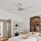 VINK 52 inch 5-Blade No Light Ceiling Fan with Pull Chain