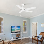 VINK 52 inch 5-Blade No Light Ceiling Fan with Pull Chain