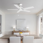 VINK 52 inch 5-Blade No Light Ceiling Fan with Pull Chain