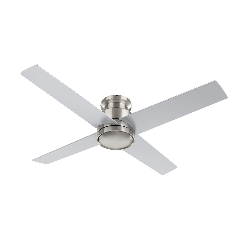 SANTANA 52 inch 4-Blade Flush Mount No Light Ceiling Fan with Remote