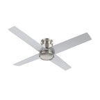 SANTANA 52 inch 4-Blade Flush Mount No Light Ceiling Fan with Remote