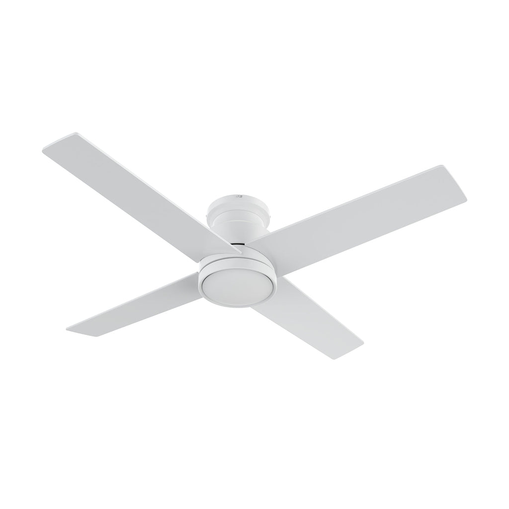 SANTANA 52 inch 4-Blade Flush Mount No Light Ceiling Fan with Remote