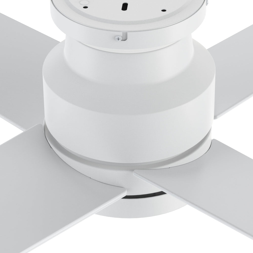 SANTANA 52 inch 4-Blade Flush Mount No Light Ceiling Fan with Remote