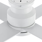 SANTANA 52 inch 4-Blade Flush Mount No Light Ceiling Fan with Remote