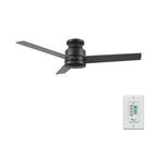 SANTANA 52 inch 3-Blade Flush Mount No Light Ceiling Fan with Wall Control